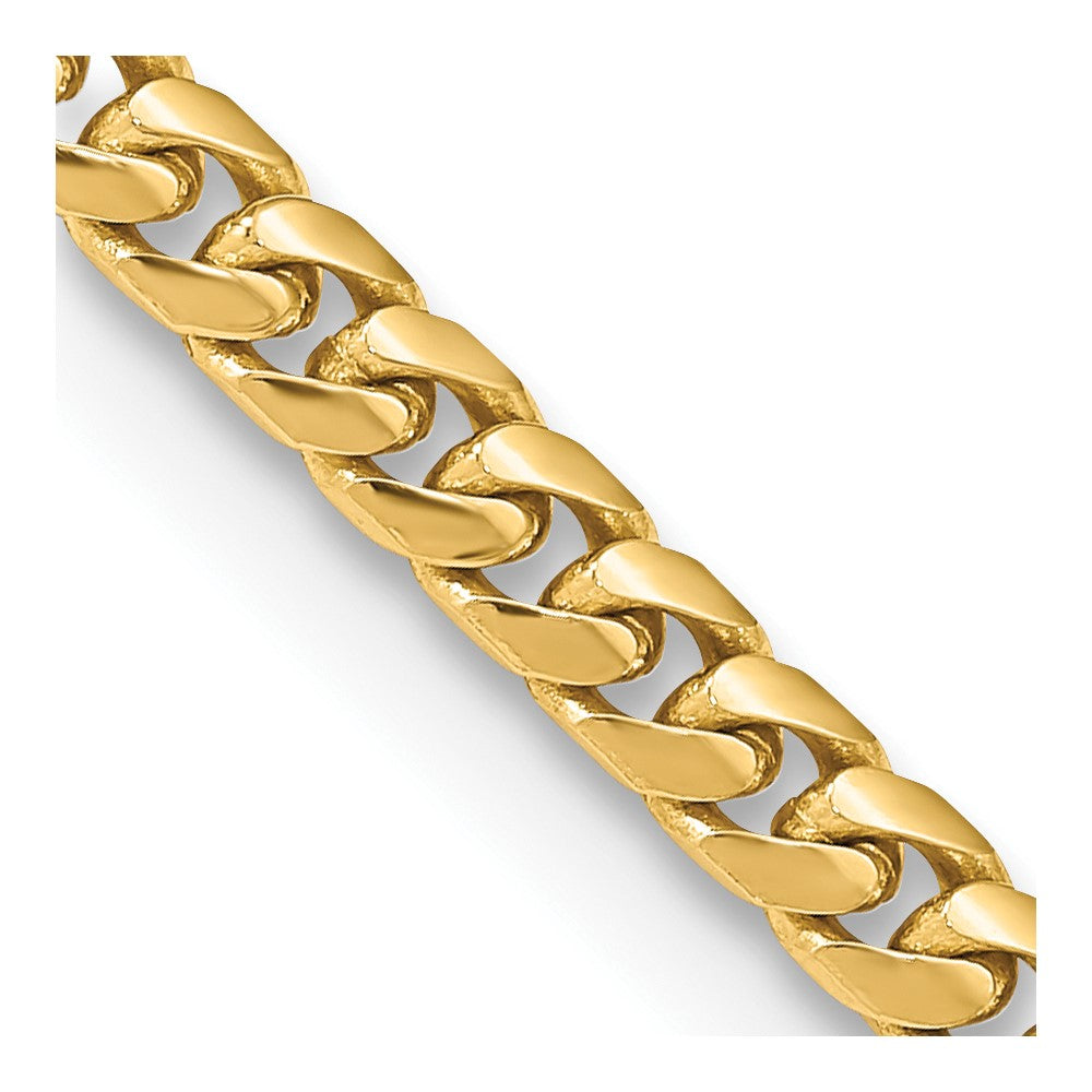14K Yellow Gold 4.3mm Solid Miami Cuban Chain