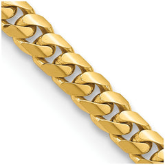 14K Yellow Gold 5mm Solid Miami Cuban Chain