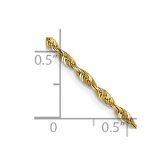 14 Karat Gelbgold, 2,0 mm, extraleichte Seilkette mit Diamantschliff