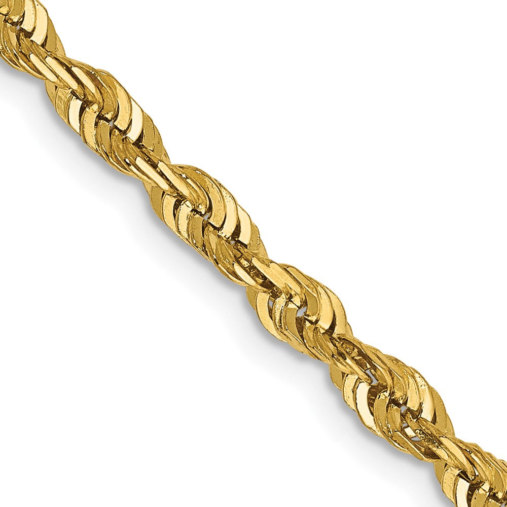 14K Yellow Gold 4mm Extra-Light Diamond-cut Rope Chain