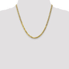 14K Yellow Gold 4.75mm Flat Beveled Curb Chain