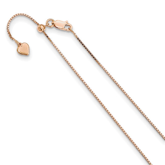 Rose Gold-plated Adjustable .95mm Box Chain