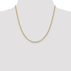 14K Yellow Gold 2.4mm Concave Anchor Chain