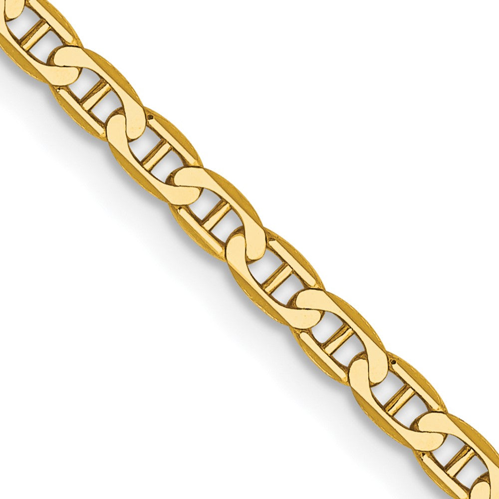 14K Yellow Gold 2.4mm Concave Anchor Chain