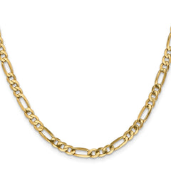 14K Yellow Gold 4.75mm Flat Figaro Chain