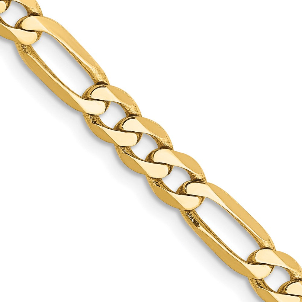 14K Yellow Gold 4.75mm Flat Figaro Chain