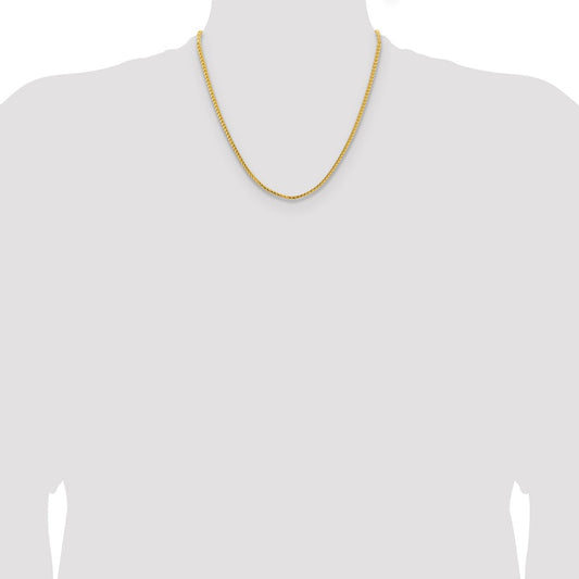 14K Yellow Gold 3mm Franco Chain