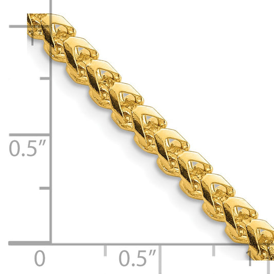 14K Yellow Gold 3.7mm Franco Chain