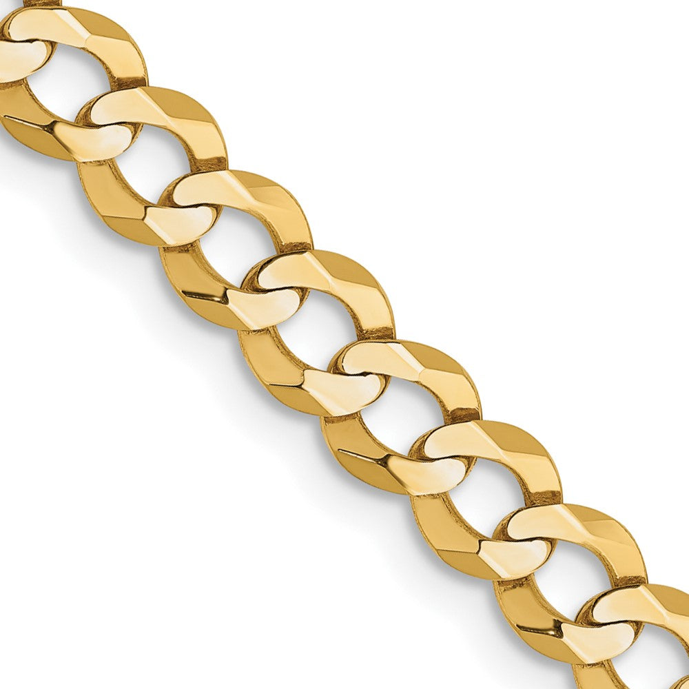 14K Yellow Gold 4.7mm Lightweight Flat Cuban Chain