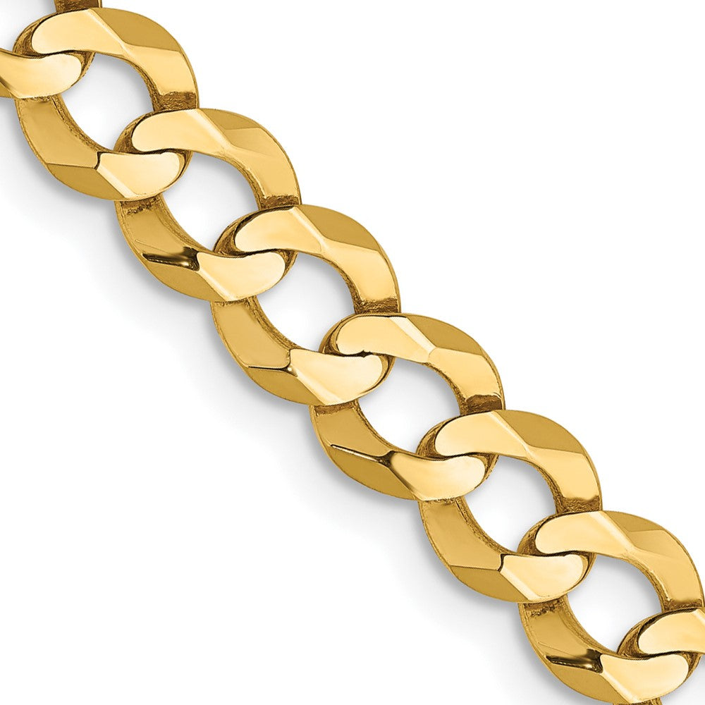 14K Yellow Gold 5.9mm Lightweight Flat Cuban Chain