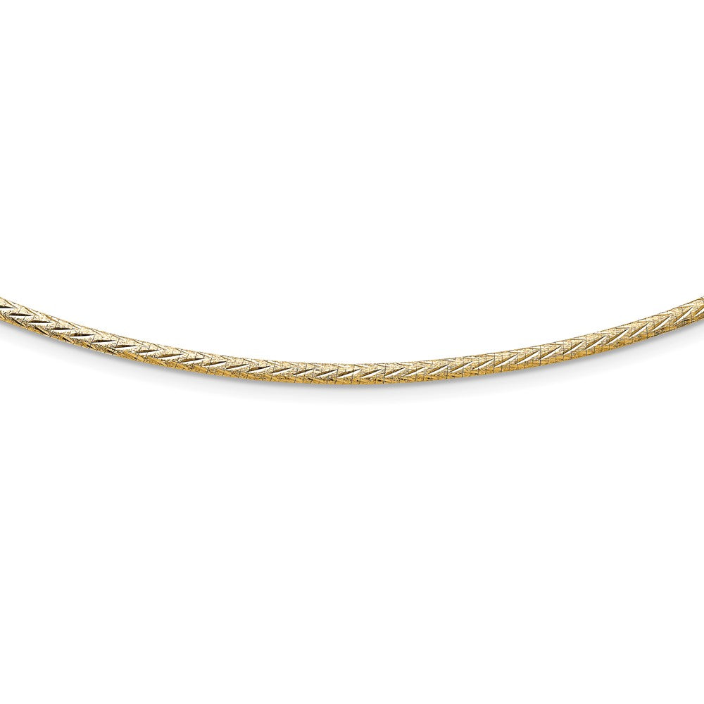 14K Two-Tone Gold Reversible Adjustable Omega Chain
