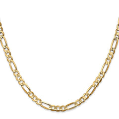 14K Yellow Gold 4.5mm Concave Open Figaro Chain