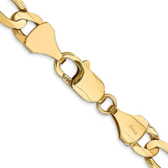 14K Yellow Gold 7.5mm Concave Open Figaro Chain