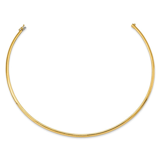 14K Yellow Gold 4mm Domed Omega Chain