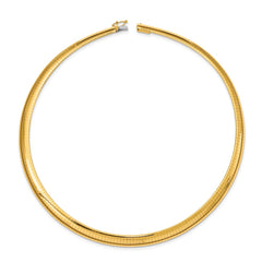 14K Yellow Gold 8mm Domed Omega Chain