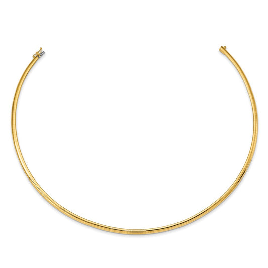 14K Yellow Gold 4mm Lightweight Domed Omega Chain