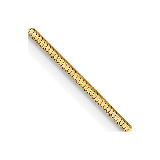 14K Yellow Gold 1.2mm Octagonal Snake Chain