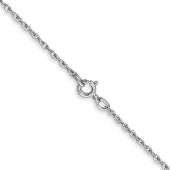 14K White Gold 0.8mm Polished Light Baby Rope Chain