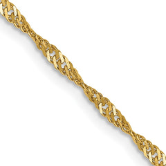 14K Yellow Gold 1.70mm Singapore Chain