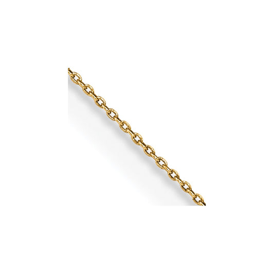 14K Yellow Gold 0.75mm Cable Pendant Chain