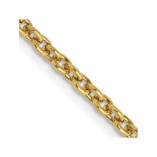 14K Yellow Gold 2.2mm Forzantine Cable Chain