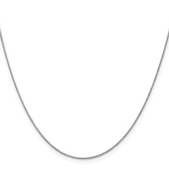 14K White Gold 0.75mm Cable Pendant Chain
