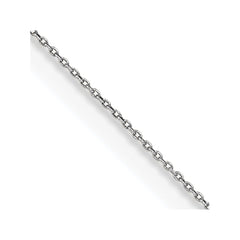 14K White Gold 0.75mm Cable Pendant Chain