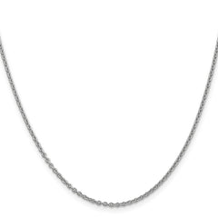 14K White Gold 1.8mm Forzantine Cable Chain