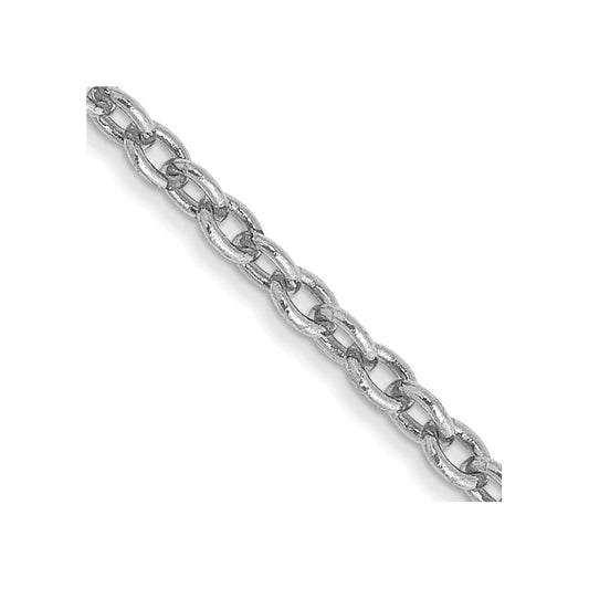 14K White Gold 1.8mm Forzantine Cable Chain