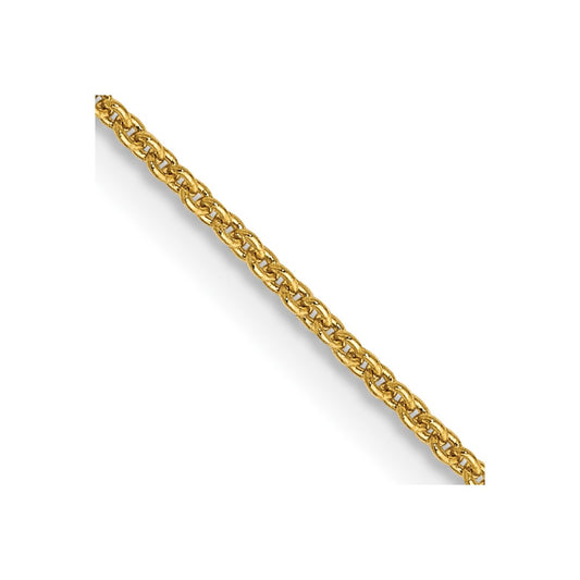 14K Yellow Gold 0.9mm Cable with Lobster Clasp Chain