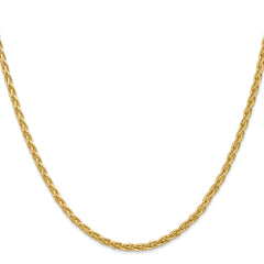 14K Yellow Gold 3mm Parisian Wheat Chain