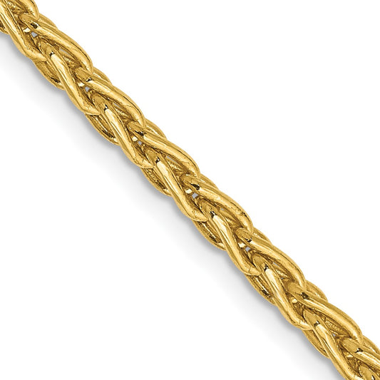 14K Yellow Gold 3mm Parisian Wheat Chain