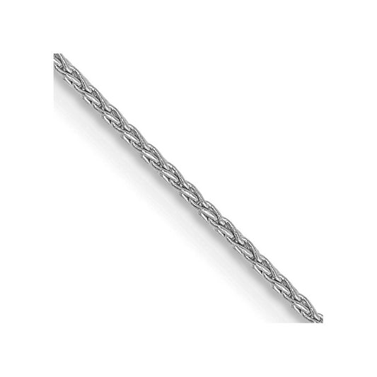 14K White Gold 1mm Parisian Wheat Chain