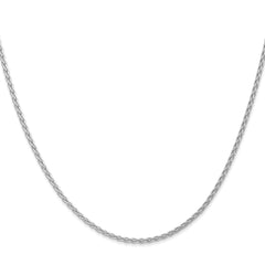 14K White Gold 1.75mm Parisian Wheat Chain