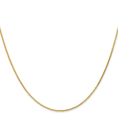 14K Yellow Gold 1mm Diamond-cut Parisian Wheat Chain