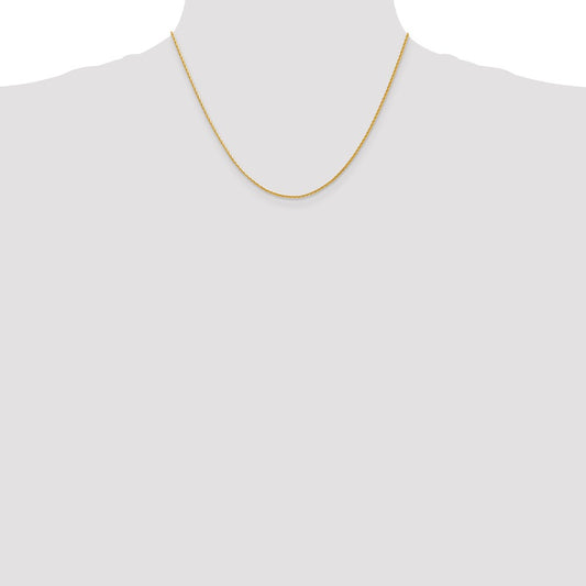 14K Yellow Gold 1.5mm Diamond-cut Parisian Wheat Chain