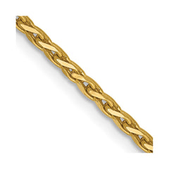 14K Yellow Gold 1.9mm Diamond-cut Parisian Wheat Chain