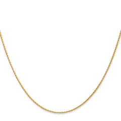 14K Yellow Gold 1mm Round Parisian Wheat Chain