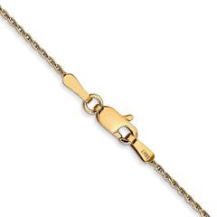 14K Yellow Gold 1mm Round Parisian Wheat Chain