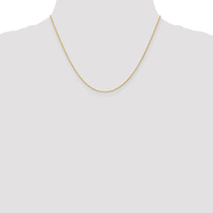 14K Yellow Gold 1mm Round Parisian Wheat Chain