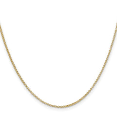 14K Yellow Gold 1.55mm Rolo Pendant Chain
