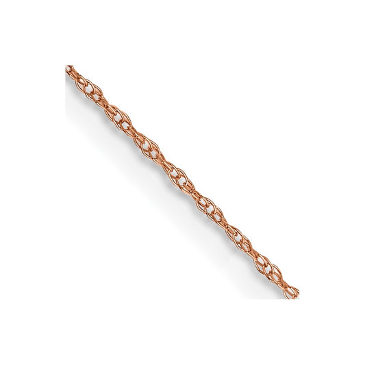 14K Rose Gold 0.5mm Baby Rope Chain