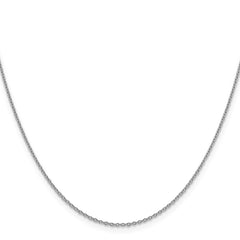 14K White Gold 1.4mm Forzantine Cable Chain