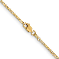 14K Yellow Gold 1.5mm Lightweight Flat Anchor Link Pendant Chain