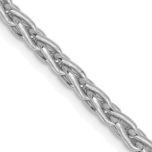 14K White Gold 3mm Parisian Wheat Chain