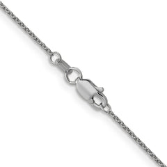 14K White Gold 1mm Round Open Link Cable Chain