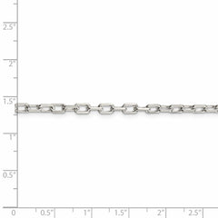 Sterling Silver 3.5mm Fancy Diamond-cut Open Link Cable Chain