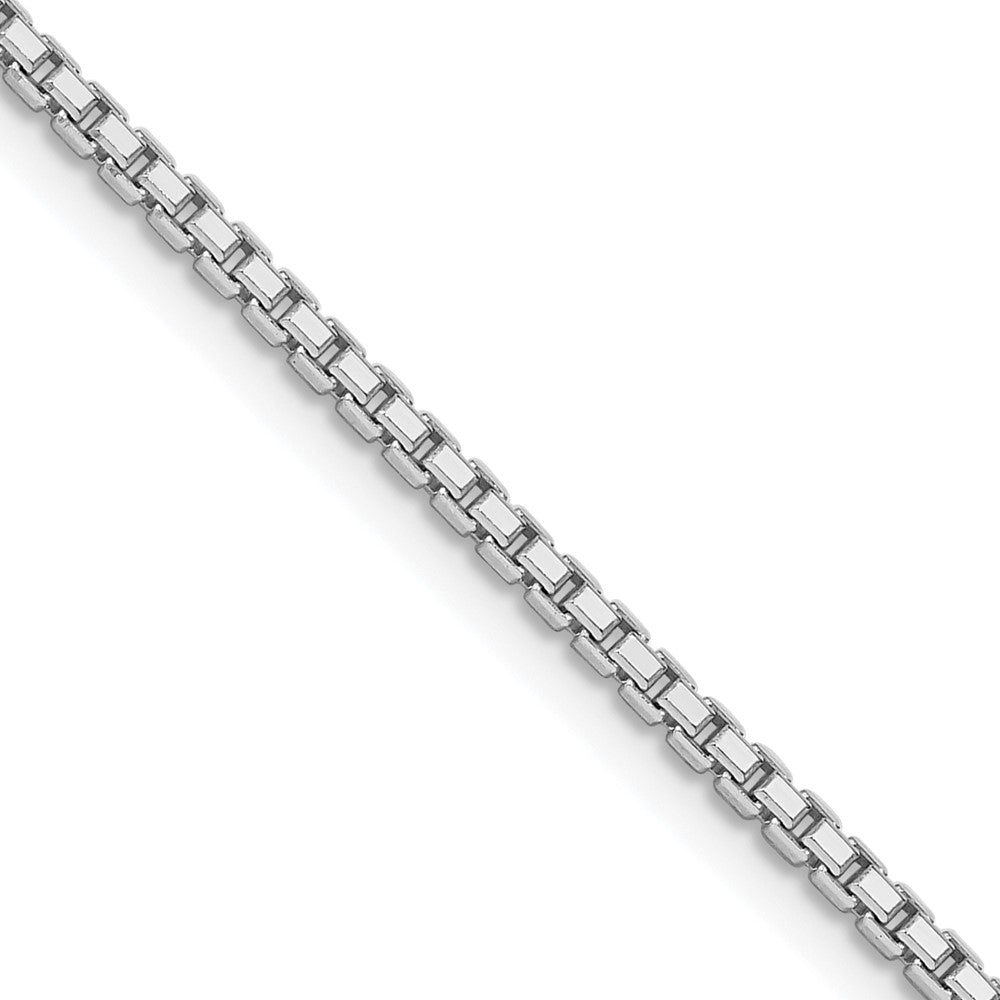Rhodium-plated Silver 1.7mm Diamond-cut Box Chain