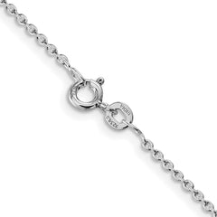 Rhodium-plated Silver 1.5mm Cable Chain