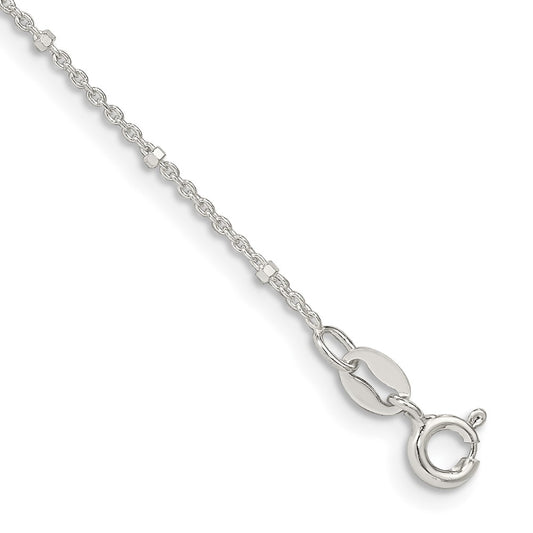 Sterling Silver 1.25mm Rolo with Beads Chain